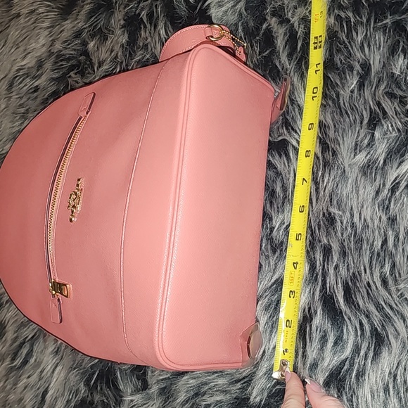 NWOT coralish pink coach backpack - Picture 8 of 16
